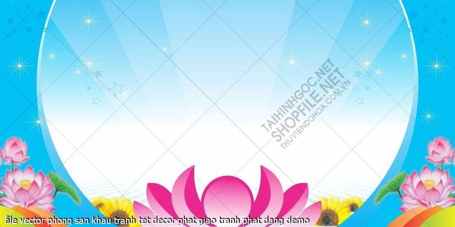 file vector phong san khau tranh tet decor phat giao tranh phat dang